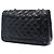 Chanel Black Jumbo Classic Perforiertes Lammleder Single Flap Schwarz - Ansicht 2