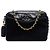 Camera Borsa a tracolla Chanel Black CC in crine di cavallo e pelle con nappa Nero