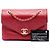Chanel Red Small CC Chevron Calfskin Envelope Flap Rosso - vista 7