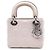 Lady Dior Cannage in agnello iridescente rosa mini