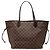 Louis Vuitton Marrone Damier Ebene Neverfull MM