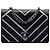 Chanel Black Small Chevron Lambskin Couture Flap
