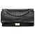 Chanel Black Maxi Embossed Calfskin 31 Rue Cambon Reissue 2.55 Double Flap Nero