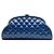 Clutch Chanel Blue Quilted Patent Timeless Kiss Lock