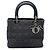 Lady Dior in blauem Cannage-Denim, Größe Medium Marineblau
