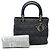 Lady Dior in blauem Cannage-Denim, Größe Medium Marineblau - Ansicht 8
