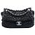 Chanel Black Medium Ruched Lambskin Astrakhan Flap Nero