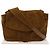 Salvatore Ferragamo Borsa a tracolla Ferragamo in scamosciato marrone con cuciture e nappe - vista 27