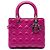 Lady Dior in agnello cannage rosa, misura Medium