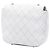 Chanel White Small Stitched Calfskin Covered CC Flap Bianco - vista 2