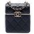 Chanel Black Small Quilted Lambskin Box With Chain Nero