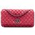 Chanel Red Small Quilted Iridescent Calfskin New Bubble Flap Rosso
