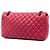 Chanel Red Small Quilted Iridescent Calfskin New Bubble Flap Rosso - vista 2