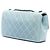 Chanel Blue CC trapuntato in pelle di vitello Single Flap Blu chiaro - vista 2