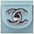 Chanel Blue CC trapuntato in pelle di vitello Single Flap Blu chiaro - vista 5