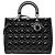 Dior Black Large Patent Cannage Lady Dior Nero