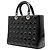 Dior Black Large Patent Cannage Lady Dior Nero - vista 2