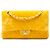 Chanel Giallo Medium Classic Velvet Double Flap