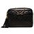 Camera Chanel Black Medium CC gesteppte Lammfell-Umhängetasche mit Quaste Schwarz