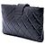 Clutch Chanel Black Quilted Glazed Calfskin Coco Pleats Chain Nero - vista 2