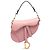 Borsa Saddle Mini in pelle di vitello granulata rosa Dior