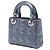 Lady Dior Cannage in agnello iridescente blu mini Blu scuro - vista 2