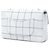 Chanel White Medium Chocolate Bar Lambskin Stitched Flap Bianco - vista 2