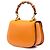 Bamboo Bolsa Gucci Orange Mini em couro de bezerro Web 1947 com alça de bambu Laranja - vista 2