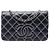 Cartera con cadena Chanel Black Stitched CC Quilted Calfskin Wallet on Chain Negro