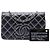 Cartera con cadena Chanel Black Stitched CC Quilted Calfskin Wallet on Chain Negro - vista 7