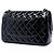 Chanel Black Jumbo Classic Patent Double Flap Nero - vista 2