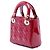 Lady Dior mini in vernice rosso cannage Bordò - vista 2