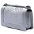 Chanel Boy Flap aus gestepptem metallischem Caviar Silber Alt Größe Medium - Ansicht 2