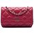 Chanel Red CC gestepptes Kalbsleder Double Stitch Hamptons Wallet on Chain Rot
