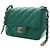 Chanel Green Mini Square Classic Lambskin Single Flap Verde - vista 7