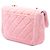 Chanel Mini Flap aus rosa gestepptem Samt mit Doppelverschluss Pink - Ansicht 2