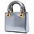 Lady Dior Mini metallizzata in vernice argento Dior - vista 2