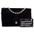 Wallet On Chain Chanel Black CC gestepptes Samt-Portemonnaie mit abnehmbarer Kette Schwarz - Ansicht 7