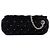 Clutch da polso Chanel Black CC in velluto trapuntato e cristalli Nero