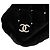 Clutch da polso Chanel Black CC in velluto trapuntato e cristalli Nero - vista 5