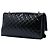 Chanel Black Quilted Crinkled Patent Pagoda Accordion Flap Negro - vista 2