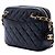 Camera Bolsa de câmera Chanel Black Mini CC em pele de cordeiro acolchoada com bolso e corrente Preto - vista 2