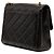 Chanel Black Small Square Quilted Lambskin Straight Single Flap Nero - vista 2