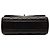 Chanel Black Small Square Quilted Lambskin Straight Single Flap Nero - vista 3