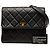 Chanel Black Small Square Quilted Lambskin Straight Single Flap Nero - vista 8