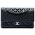Chanel Black Medium Classic Caviar Double Flap Nero