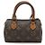 Borsa pochette Louis Vuitton Monogram Mini Speedy Marrone Monogramma
