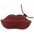 Hermès Collana con pendente Hermes Lips Veau Swift Rouge H K Stamp Rosso - vista 4