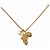 Collana Chanel Coco Mark Motivo Continente Africano Argento Bianco D'oro - vista 3