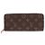 Cartera Louis Vuitton Clemence Monogram Long Castaño Rosa Monograma